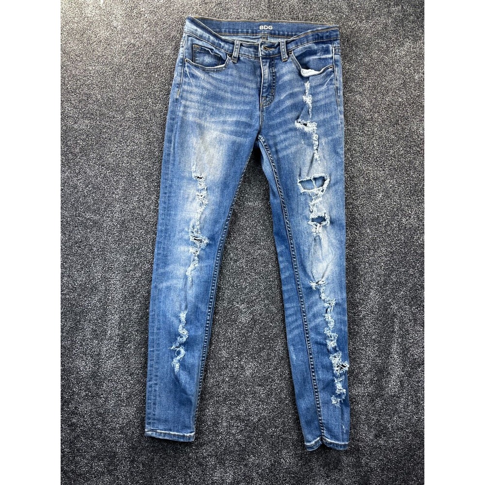 BDG Urban Outfitters Jeans Womens W28 L29 Twig Ankle Distresses Mid Rise Blue‎